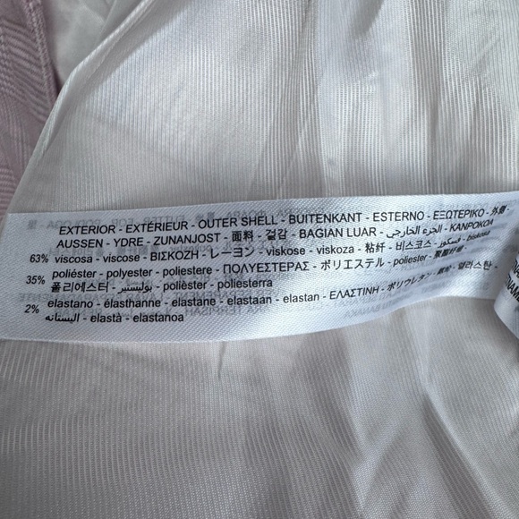 Zara Petal Pink Checkered Plaid Open Front Jacket Blazer Sm Easter Office Pastel - Picture 12 of 15